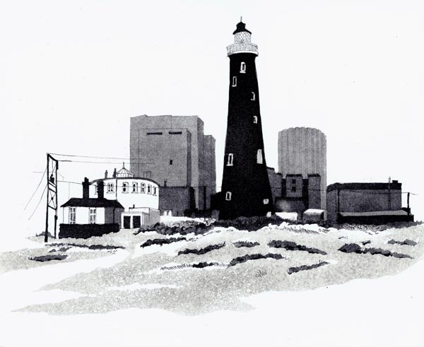Dungeness Lighthouse Etching Aquatint