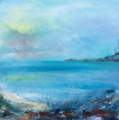 From the Beach 50 cm x 50 cm £485 Oil on Box Canvas by Rosemary Houghton