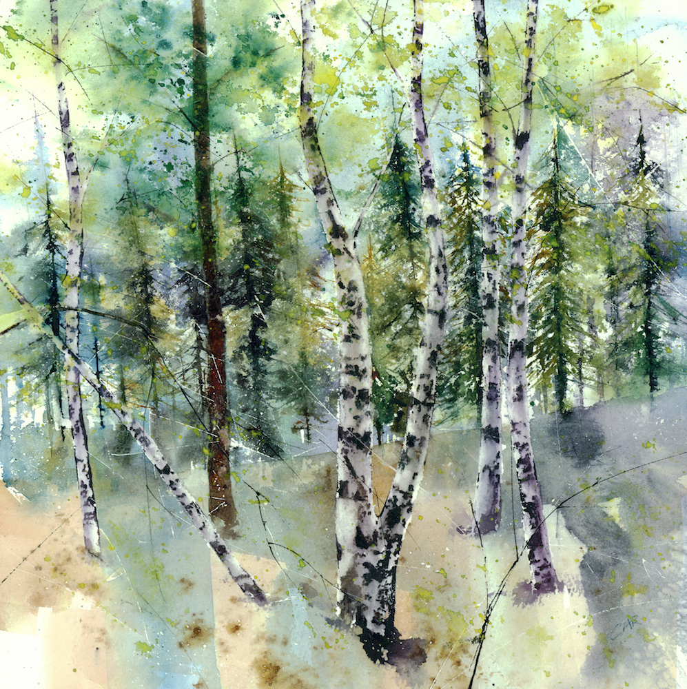 Lady of the Wood Watercolour £420 by Carole Robson